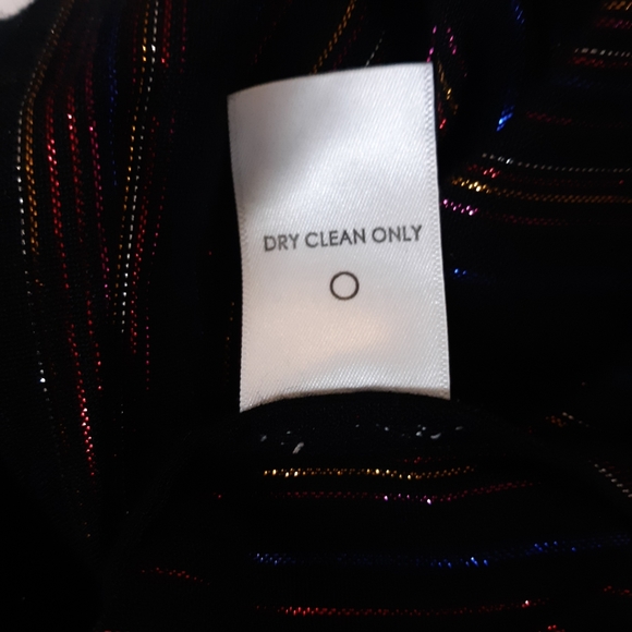 Apiece Apart Midi Dress Metallic Striped Rainbow Black 4 - Picture 9 of 9